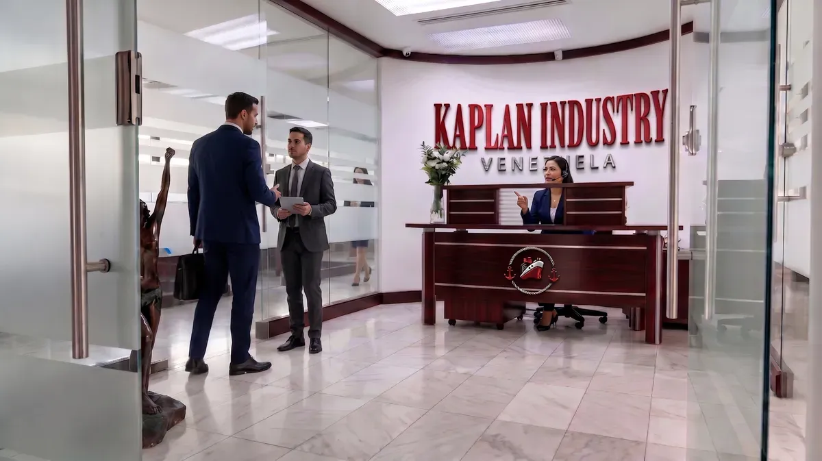 Atención al cliente en la recepción de Kaplan Industry en Panamá